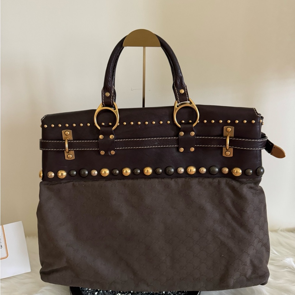 Elegant Gucci GG Aviator Style Brown Women's Luggage bag - Picture 7 of 16